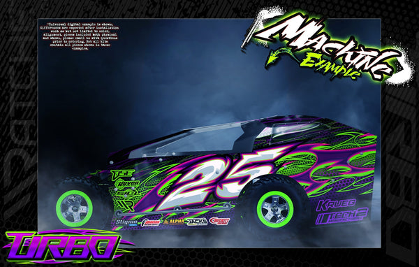 'Turbo' Themed Wrap Fits JBody RC® | Crate Late Model | Mini Mudboss ...