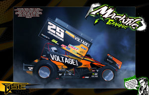 'Fuse' Customizable Graphics Wrap Kit For Hack Fab Sprint Bolt On Lexan Body For Losi Mini-B - Darkside Studio Arts LLC.