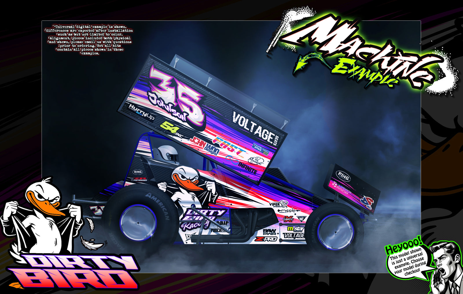 Custom Wraps, Skins, Graphics & Decal Kits for 1RC Racing Bodies | Dar ...