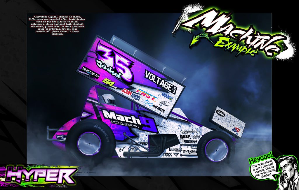 'Hyper' Themed Graphics Skin Kit Fits McAllister® | Mercer | Placerville | Port Royal | Velocity | Darkside Studio Arts LLC - 1