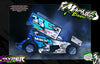 'Hyper' Customizable Graphics Wrap Kit For Custom Works Beast Midget, Eldora, Outlaw, Bullet Sprint | Darkside Studio Arts LLC.