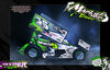 'Hyper' Customizable Graphics Wrap Kit For Custom Works Beast Midget, Eldora, Outlaw, Bullet Sprint | Darkside Studio Arts LLC.