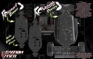 'Carbon FIber' Printed Chassis Wrap Hop Up Decals Fits Redcat Chimera Rampage # 07101 - Darkside Studio Arts LLC.