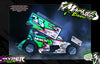 'Hyper' Themed Graphics Wrap Kit Fits Losi® 22S Sprint Car | Pro-Line Lightweight Body | Darkside Studio Arts LLC.