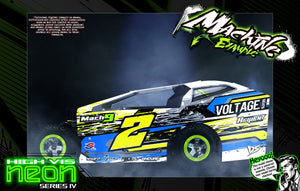 'Neon Series IV' High Vis Neon Customizable Decal Skin Kit For Salvas Mudboss / SE2 Sprint Traxxas Slash Dirt Oval Short Course Racing - Darkside Studio Arts LLC.