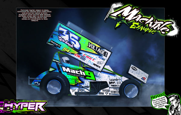 'Hyper' Customizable Graphics Wrap Kit For 1RC Asphalt EDM Sprint Modi ...