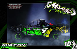 'Scatter' Red Hop-up Skin Wrap Graphics Kit Fits Traxxas UDR Unlimited Desert Racer OEM Body & Cage - Darkside Studio Arts LLC.