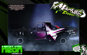 'Neon Series III' Green Fluorescent Graphics Kit Hop-up Kit Fits Traxxas UDR Unlimited Desert Racer OEM Body & Cage - Darkside Studio Arts LLC.