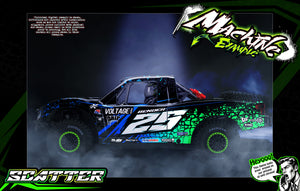 'Scatter' Red Hop-up Skin Wrap Graphics Kit Fits Traxxas UDR Unlimited Desert Racer OEM Body & Cage - Darkside Studio Arts LLC.