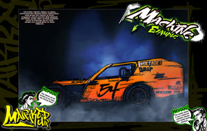 'Marked Up' Customizable Wrap Skin Graphics Fits Traxxas Slash Mudboss Modified Dirt Oval - Darkside Studio Arts LLC.