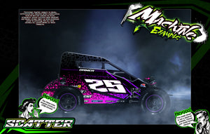 'Scatter' Customizable Graphics Wrap Kit For Team GFRP Weapon Midget Hustler Assault Body - Darkside Studio Arts LLC.