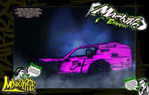 'Marked Up' Customizable Wrap Skin Graphics Fits Traxxas Slash Mudboss Modified Dirt Oval - Darkside Studio Arts LLC.