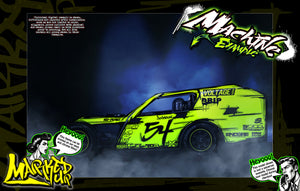 'Marked Up' Customizable Wrap Skin Graphics Fits Traxxas Slash Mudboss Modified Dirt Oval - Darkside Studio Arts LLC.