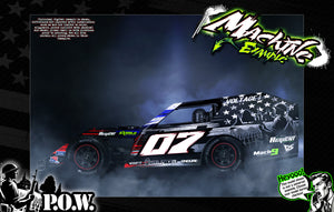 'POW' Customizable Wrap Skin Graphics Fits Traxxas Slash Mudboss Modified Dirt Oval - Darkside Studio Arts LLC.