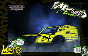 'Marked Up' Customizable Wrap Skin Graphics Fits Traxxas Slash Mudboss Modified Dirt Oval - Darkside Studio Arts LLC.