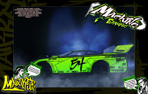 'Marked Up' Customizable Wrap Skin Graphics Fits JConcepts L8 Night, Monte Carlo, L8D Decked, SR10 Chevy Camaro - Darkside Studio Arts LLC.