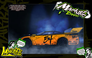 'Marked Up' Customizable Wrap Skin Graphics Fits JConcepts L8 Night, Monte Carlo, L8D Decked, SR10 Chevy Camaro - Darkside Studio Arts LLC.