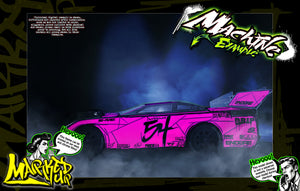 'Marked Up' Customizable Wrap Skin Graphics Fits JConcepts L8 Night, Monte Carlo, L8D Decked, SR10 Chevy Camaro - Darkside Studio Arts LLC.