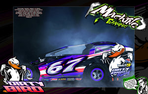 'Dirty Bird' Customizable Decal Skin Kit Fits Salvas Mudboss / SE2 Sprint Lexan Body For Traxxas Slash Dirt Oval Short Course Racing - Darkside Studio Arts LLC.