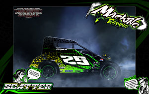 'Scatter' Customizable Graphics Wrap Kit For Team GFRP Weapon Midget Hustler Assault Body - Darkside Studio Arts LLC.