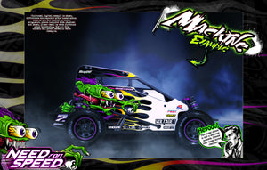 'Need For Speed' Customizable Graphics Wrap Kit For Team GFRP Weapon Midget Body - Darkside Studio Arts LLC.