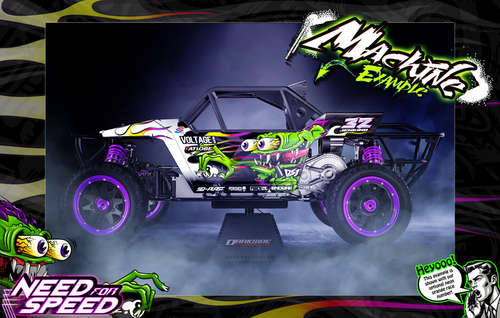 'Need For Speed' Themed Wrap Fits Kraken RC® | SX5 Sidewinder | TSK | TSK-b | Vekta.5 | Vesla.5 | Darkside Studio Arts LLC.