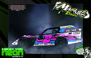 'Neon Series IV' High Vis Green Fluorescent Customizable Graphics Skin Kit Fits Traxxas Modified Dirt Oval Mudboss Slash - Darkside Studio Arts LLC.