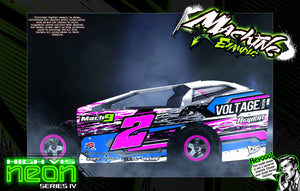 'Neon Series IV' High Vis Neon Customizable Decal Skin Kit For Salvas Mudboss / SE2 Sprint Traxxas Slash Dirt Oval Short Course Racing - Darkside Studio Arts LLC.