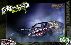 'Team USA' Customizable Wrap Skin Graphics Fits Traxxas Slash Mudboss Modified Dirt Oval - Darkside Studio Arts LLC.