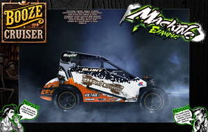 'Booze Cruiser' Customizable Graphics Wrap Kit For Team GFRP Weapon Midget Body - Darkside Studio Arts LLC.