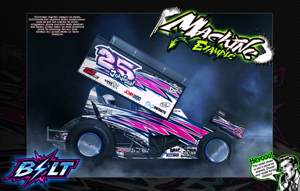'Bolt' Themed Graphics Skin Kit Fits 1RC® | Late Model | Modified | Tr ...