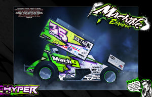 'Hyper' Customizable Graphics Wrap Kit For Team GFRP Weapon Midget Hustler Assault Body - Darkside Studio Arts LLC.