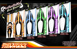 'Throwback' T.T.F. (Trim To Fit) RC Boat Hull and Hatch Wrap Graphics Fits Pro Boat Oxidean Marine TFL Traxxas and more! - Darkside Studio Arts LLC.