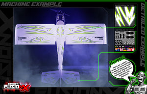 'Series 14P' FusionX Universal Aftermarket Graphics Sticker Decal Sheet Suitable For E-Flite, Hangar 9, FMS, RC Planes - Darkside Studio Arts LLC.
