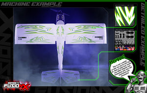 'Series 14P' FusionX Universal Aftermarket Graphics Sticker Decal Sheet Suitable For E-Flite, Hangar 9, FMS, RC Planes - Darkside Studio Arts LLC.