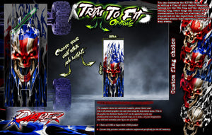 'Ripper' T.T.F. (Trim To Fit) Skid Protection Chassis Wrap Graphics Fits Losi Traxxas Axial Hpi Tekno Kraken Arrma Pro-Line - Darkside Studio Arts LLC.