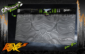 'Devils Peak' T.T.F. (Trim To Fit) Topographic Line Contours for Rock Crawl RC Trucks Fits Vanquish Products Element RC RC4WD and more! - Darkside Studio Arts LLC.