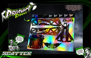 'Scatter' Customizable Graphics Wrap Skin Kit For Losi 1/6 Super Lasernut 8ight-X Buggy Body - Darkside Studio Arts LLC.