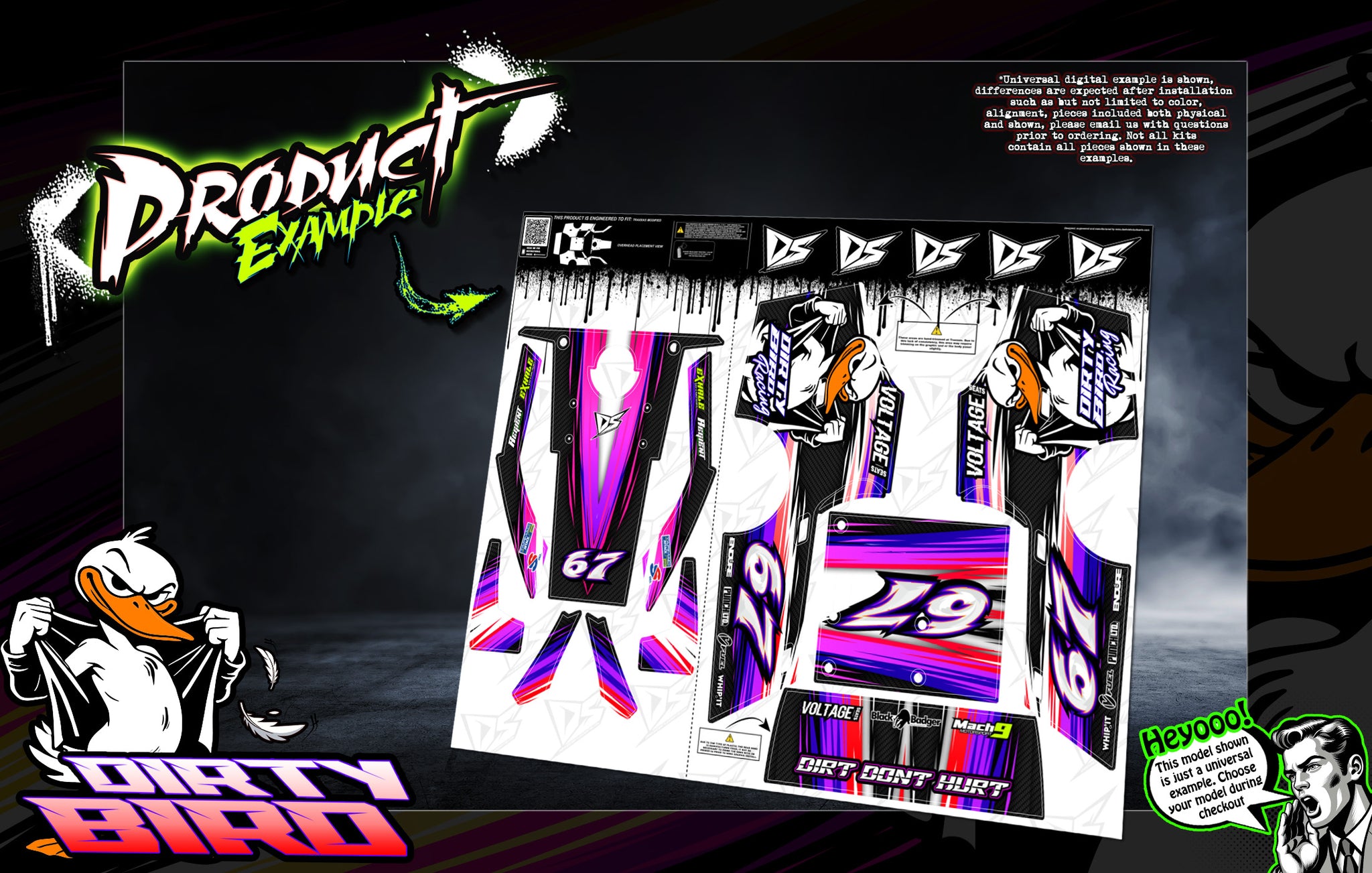 'Dirty Bird' Themed Graphics Wrap Kit Fits Sippel® | 22 Gunslinger | L ...