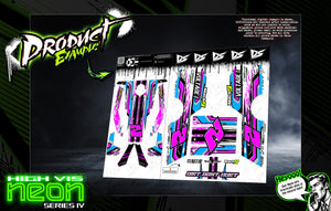 'Neon Series IV' High Vis Green Fluorescent Customizable Graphics Skin Kit Fits Traxxas Modified Dirt Oval Mudboss Slash - Darkside Studio Arts LLC.