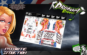 'Patriotic Seduction' Customizable Wrap Skin Graphics Fits Traxxas Slash Mudboss Modified Dirt Oval - Darkside Studio Arts LLC.