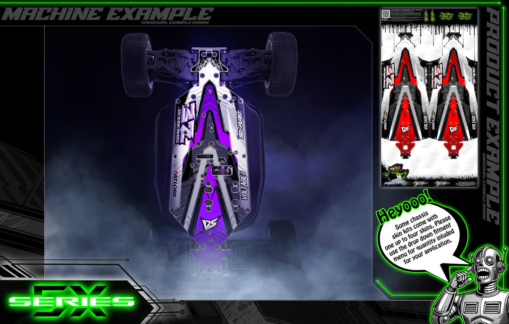 'Series 5X' Themed Chassis Skin Fits Rovan® | ROFUN® | F5 | RF5 | Baja 5B | Darkside Studio Arts LLC - 1