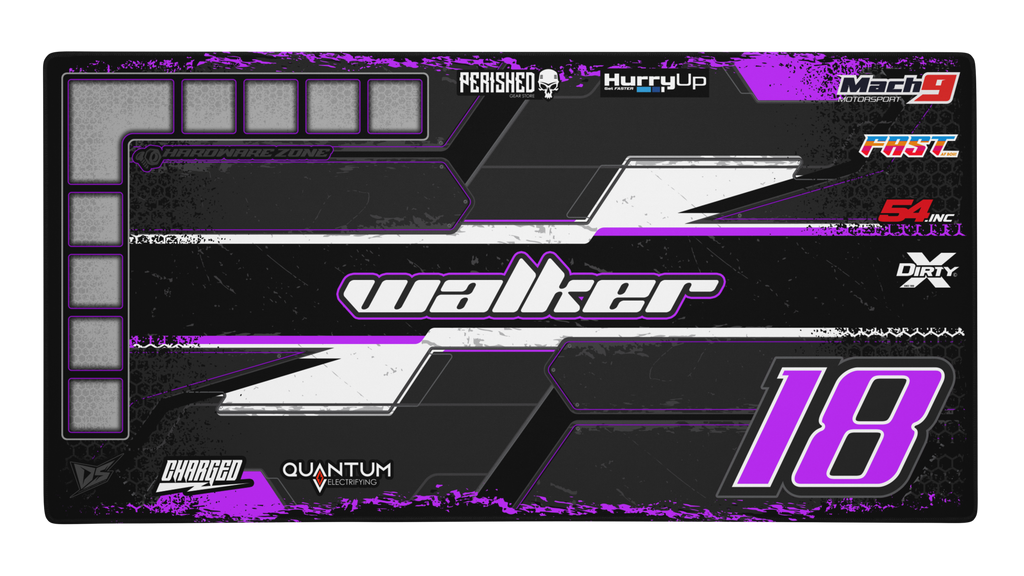 'Industrial' Premium RC Pit / Work Mat – Customizable, Rollable, Rubber non-slip base, Polyester Top, Stitched Edges | Darkside Studio Arts LLC.