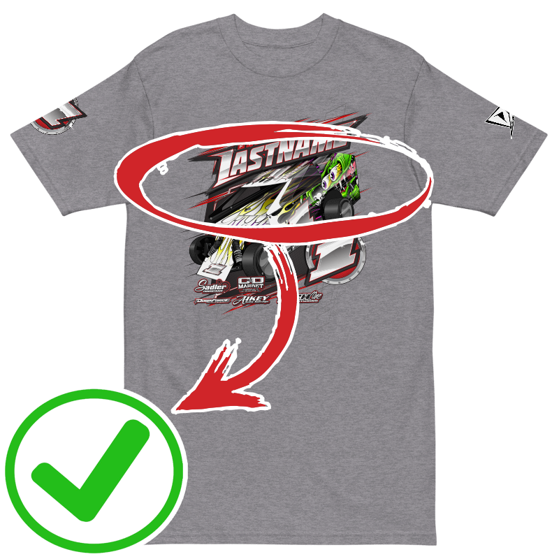 Race Car Apparel -Graphics Match- Artwork Add-On *IF THIS IS REMOVED FROM CART IT WILL VOID THE ADD-ON* | Darkside Studio Arts LLC.