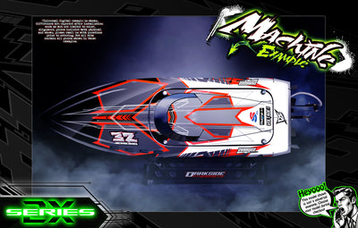 Series 2X' Themed Graphics Skin Kit Fits Pro Boat® | BlackJack