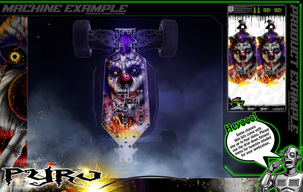 'Pyro' Themed Chassis Skin Fits Rovan® | ROFUN® | F5 | RF5 | Baja 5B | Darkside Studio Arts LLC - 1
