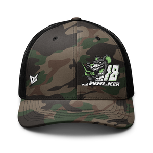 'Ready To Race' Dirt Oval RC Racing Custom Embroidered Snapback Camouflage Trucker Cap V3 - Darkside Studio Arts LLC.