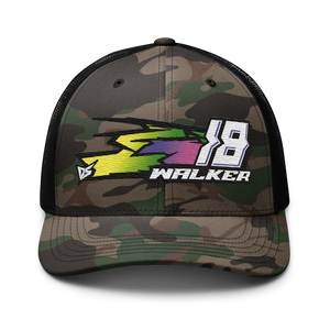 'Hyper' Dirt Oval RC Racing Custom Embroidered Snapback Trucker Cap - Darkside Studio Arts LLC.