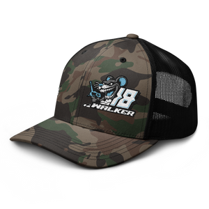 'Ready To Race' Dirt Oval RC Racing Custom Embroidered Snapback Camouflage Trucker Cap V1 - Darkside Studio Arts LLC.