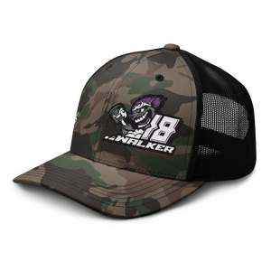 'Rat Attack' Dirt Oval RC Racing Custom Embroidered Snapback Camouflage Trucker Cap V2 - Darkside Studio Arts LLC.